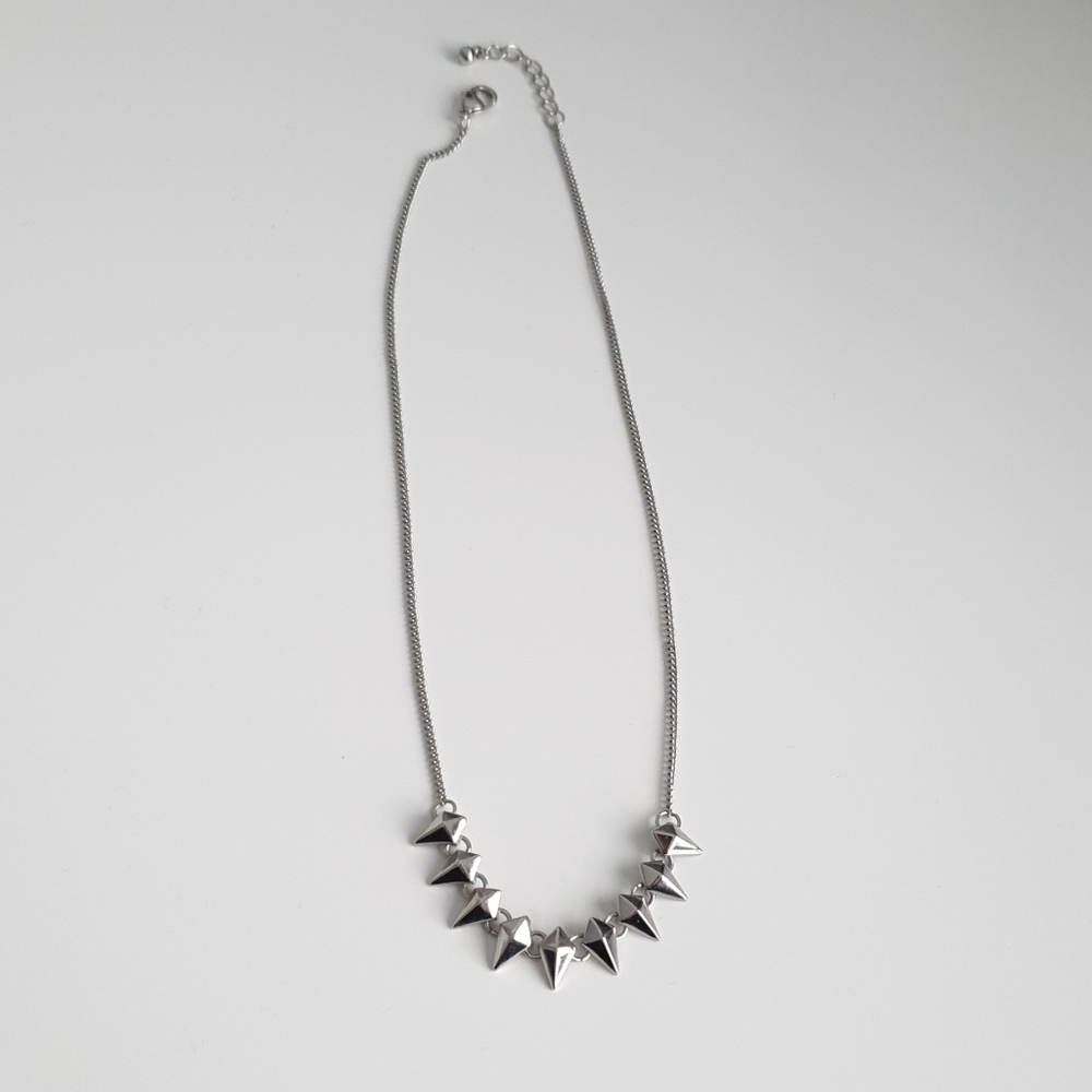 Silver triangular necklace *BUNDLE 3 for $15*
